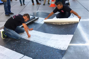 Pose d'Adhésif spécial sol Aslan