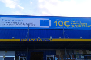 Pose de Bâche grand format pour Castorama 