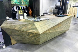 COMPTOIR EN FEUILLE DE PIERRE