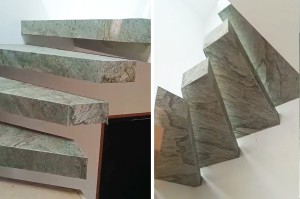 ESCALIER EN FEUILLE DE PIERRE